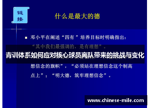 青训体系如何应对核心球员离队带来的挑战与变化